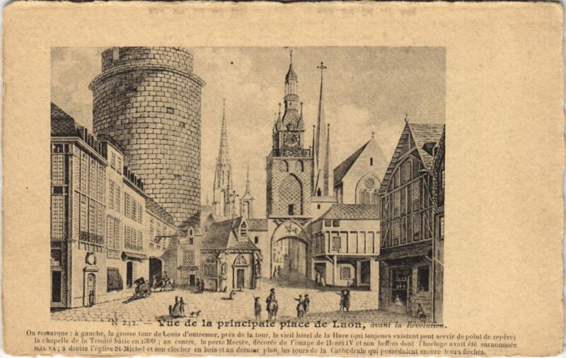 Carte postale ancienne Laon Vue de la principale