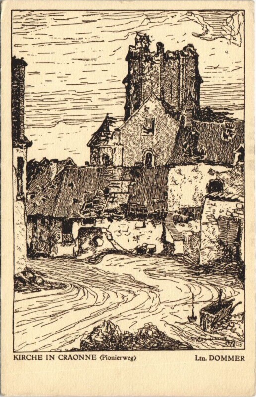 Carte postale ancienne Kirche in Craonne à Craonne
