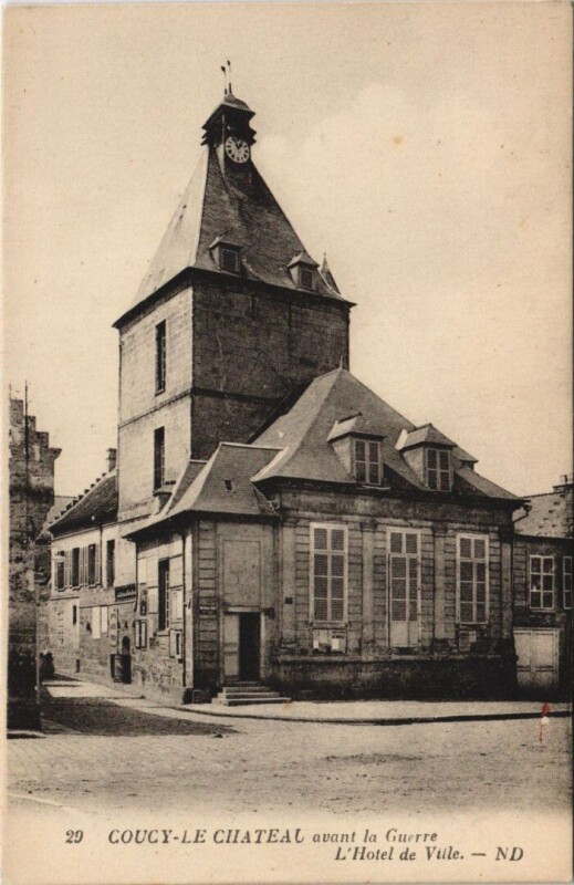 Carte postale ancienne Coucy-le-Chateau Avant La Guerre
