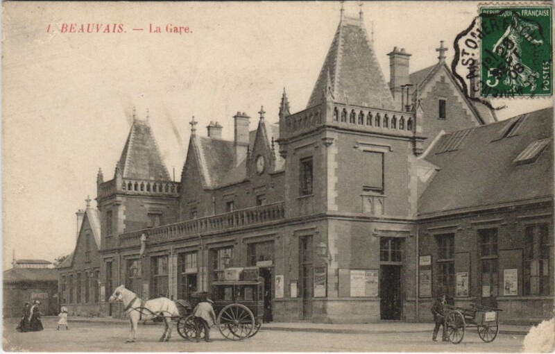 Carte postale ancienne Beauvais La Gare à Beauvais
