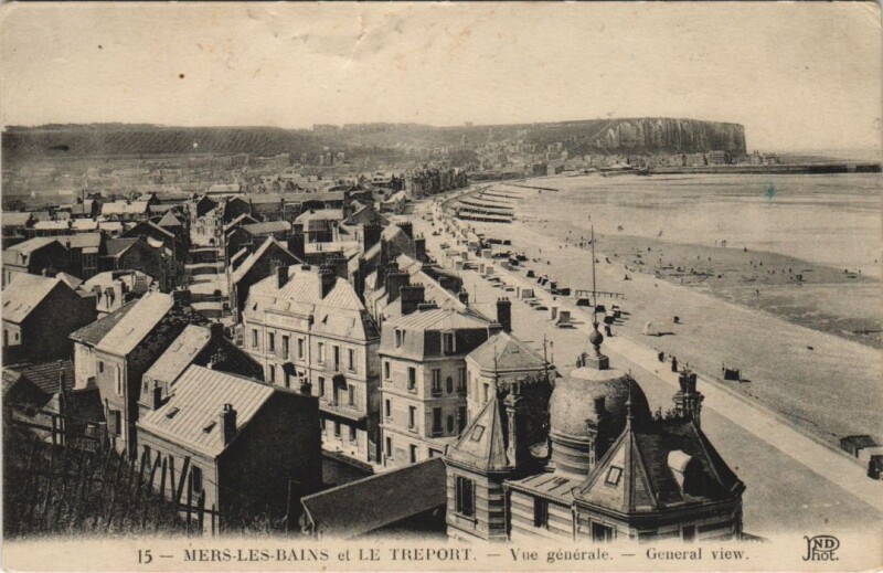 Carte postale ancienne Mers-Les-Bains Vue generale à Mers-les-Bains