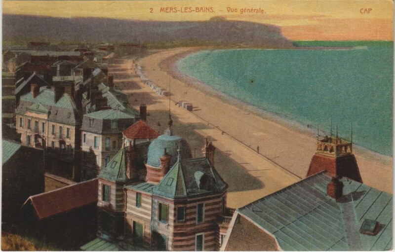 Carte postale ancienne Mers-Les-Bains Vue generale à Mers-les-Bains