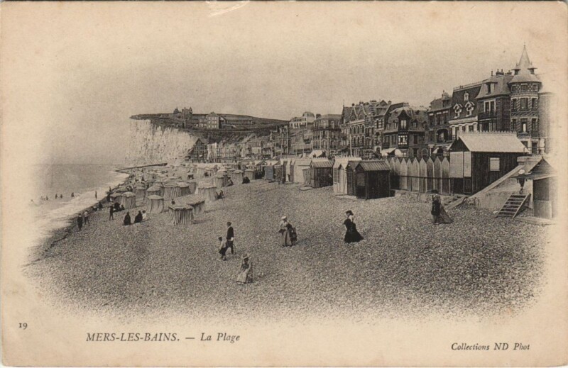 Carte postale ancienne Mers-Les-Bains La Plage à Mers-les-Bains