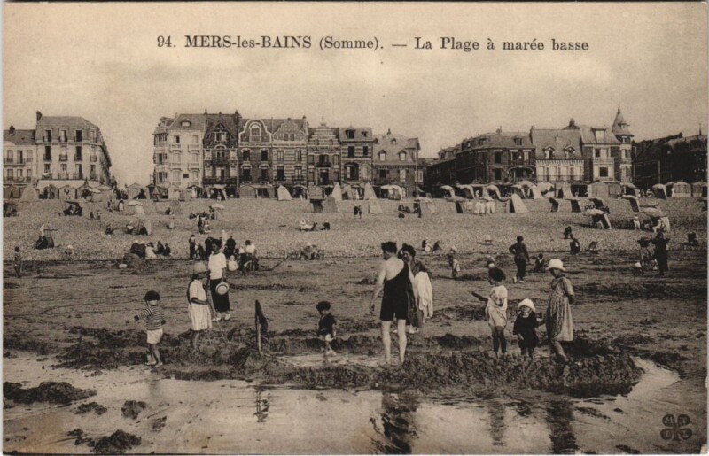 Carte postale ancienne Mers-Les-Bains La Plage à Mers-les-Bains