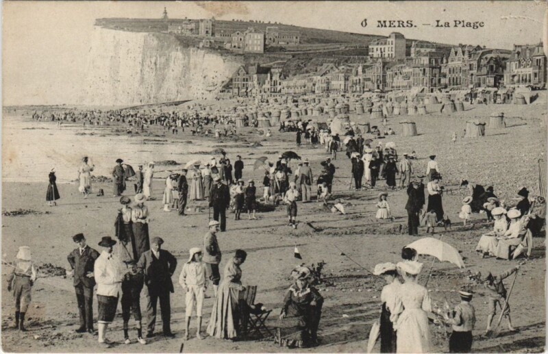 Carte postale ancienne Mers-Les-Bains La Plage à Mers-les-Bains