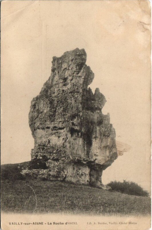 Carte postale ancienne Vailly-sur-Aisne Les roche à Vailly-sur-Aisne