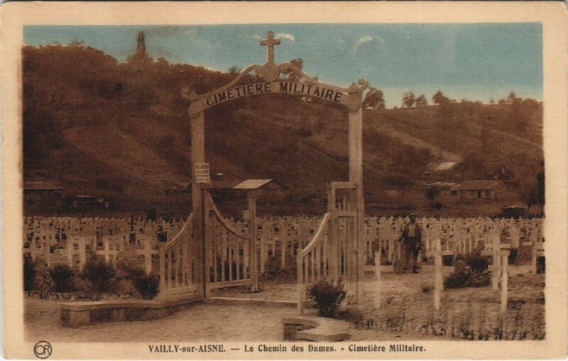 Carte postale ancienne Vailly-sur-Aisne Le Chemin des Dames à Vailly-sur-Aisne