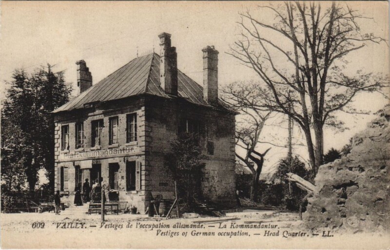 Carte postale ancienne Vailly Vestiges de l'occupation