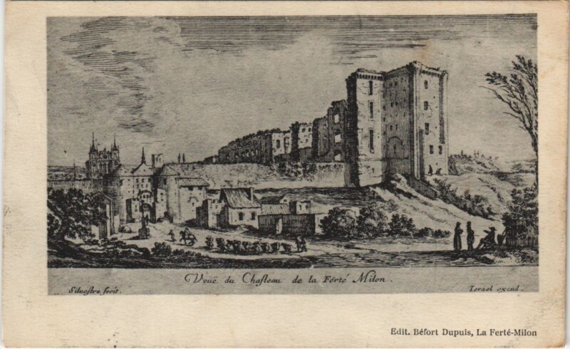 Carte postale ancienne La Ferte-Milon Vue du chateau de la ferte
