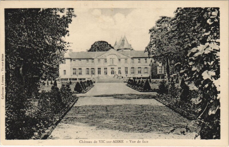 Carte postale ancienne Vic-Sur-Aisne Vue de face à Vic-sur-Aisne