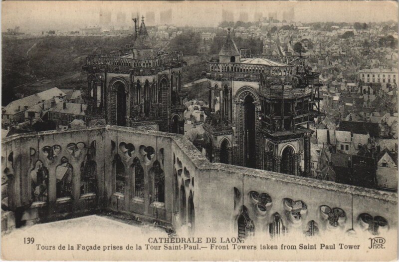 Carte postale ancienne Laon Cathedrale de