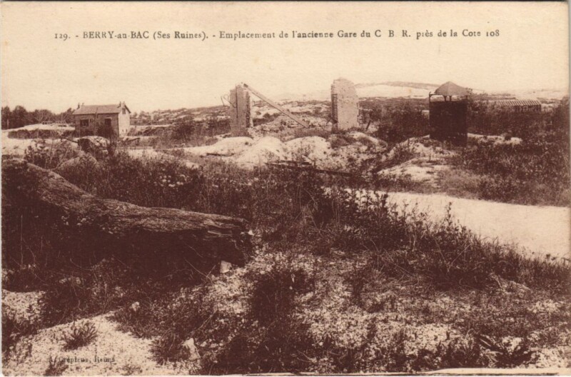 Carte postale ancienne Berry-au-Bac Emplacement de l'ancienne à Berry-au-Bac