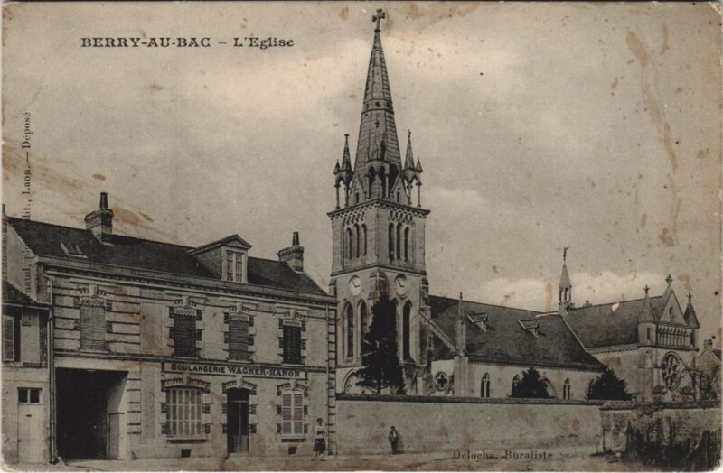 Carte postale ancienne Berry-au-Bac L' Eglise à Berry-au-Bac