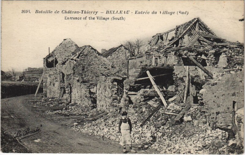 Carte postale ancienne Belleau Bataille de Chateau-Thierry à Belleau