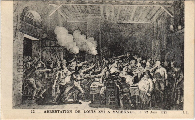 Carte postale ancienne Arrestation de louis