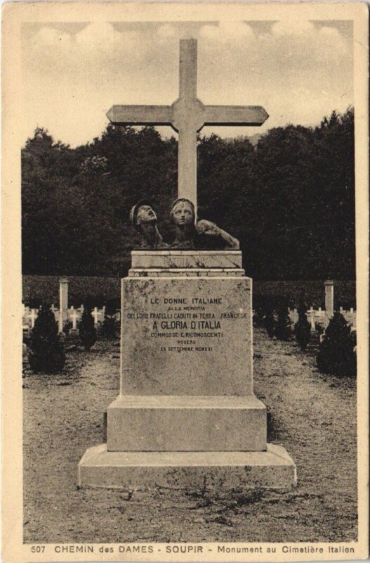Carte postale ancienne Soupir Chemin des Dames à Soupir