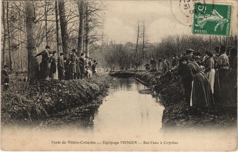Carte postale ancienne Villers-Cotterets Equipage menier