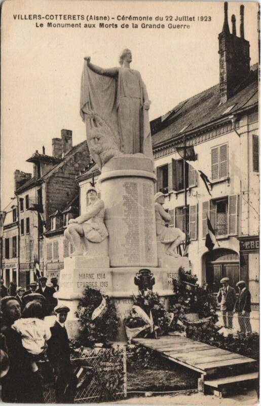 Carte postale ancienne Villers-Cotterets Ceremonie du 22 juillet