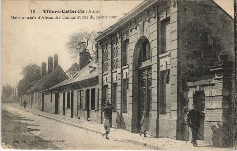 Carte postale ancienne Villers-Cotterets Maison natale d'alexandre dumas