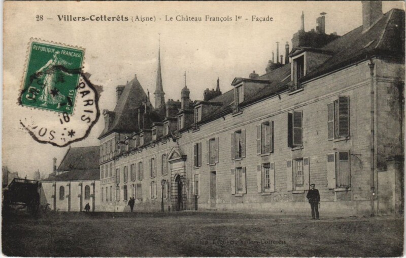 Carte postale ancienne Villers-Cotterets Le chateau francois