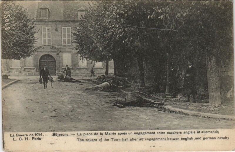 Carte postale ancienne La guerre de Soissons à Soissons