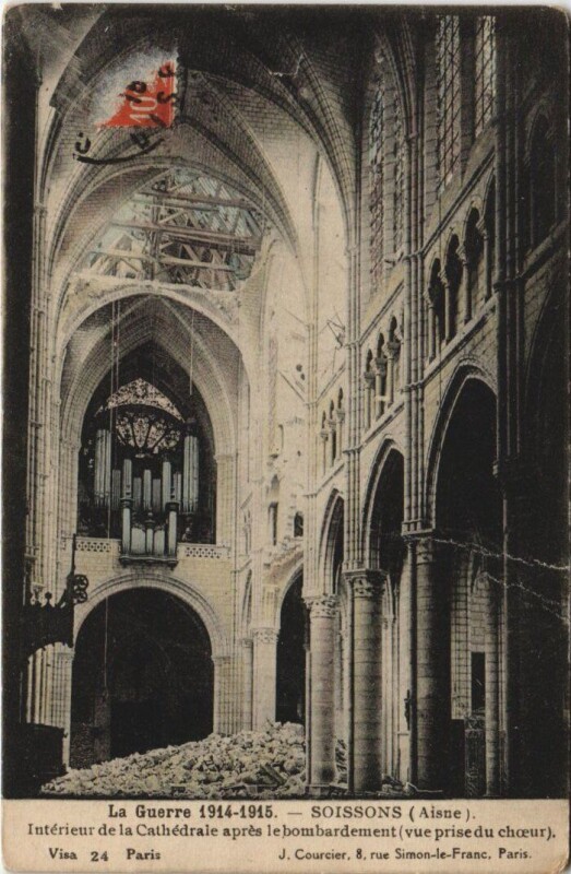 Carte postale ancienne Soissons La Guerre à Soissons