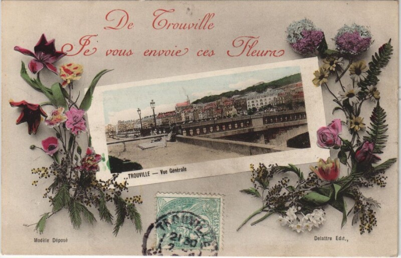 Carte postale ancienne Trouville Vue Generale