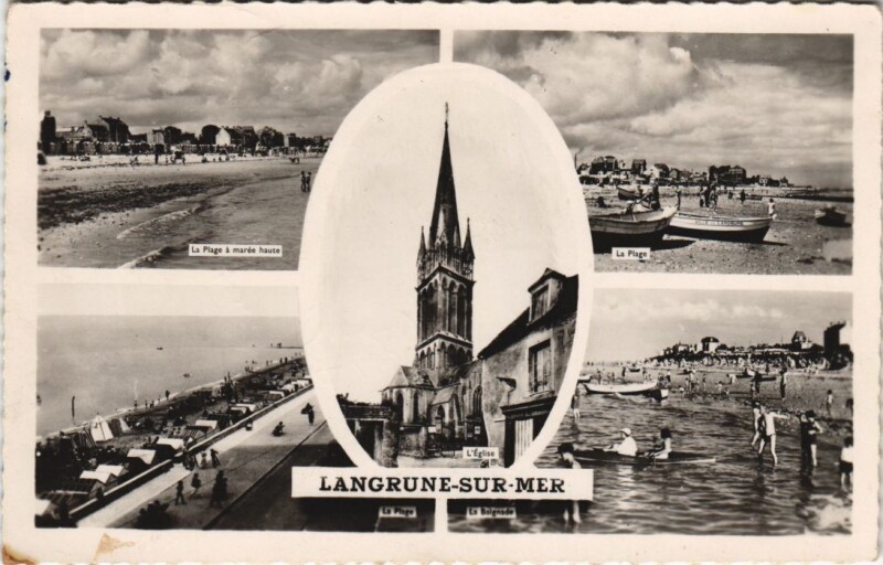 Carte postale ancienne Langrune-sur-Mer Scenes à Langrune-sur-Mer