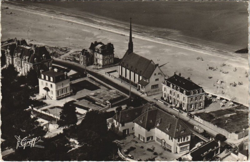 Carte postale ancienne Houlgate Vue Aerienne - Le Temple à Houlgate