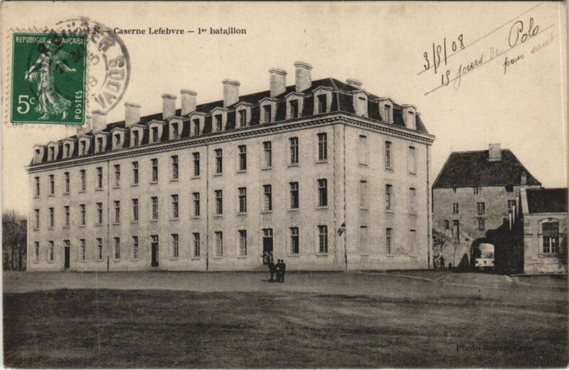 Carte postale ancienne Caen Caserne Lefebvre