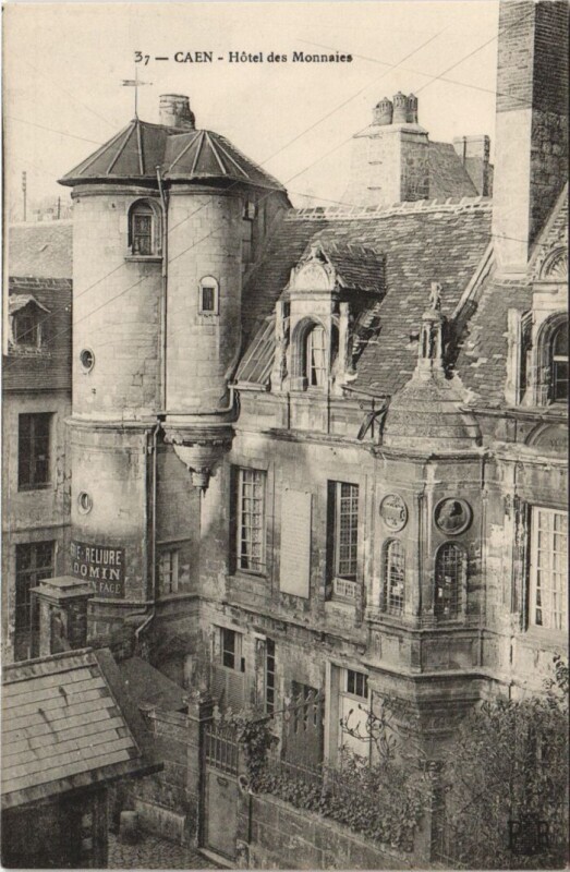 Carte postale ancienne Caen Hotel des Monnaies