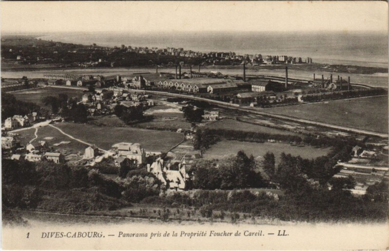 Carte postale ancienne Dives-sur-Mer Cabourg - Panorama à Cabourg