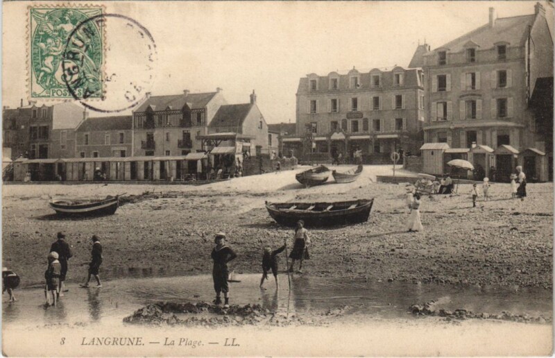 Carte postale ancienne Langrune-sur-Mer La Plage à Langrune-sur-Mer