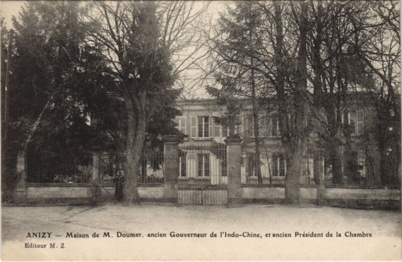 Carte postale ancienne Anizy Maison de M. Doumer