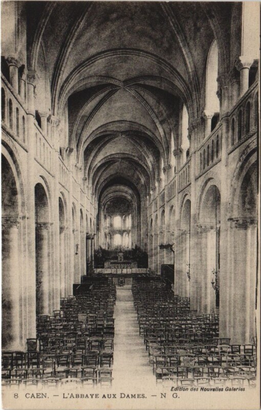 Carte postale ancienne Caen L'Abbaye aux Dames