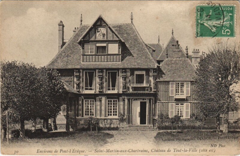 Carte postale ancienne Saint-Martin-aux-Chartrains Chateau de Tout-la-Ville à Saint-Martin-aux-Chartrains