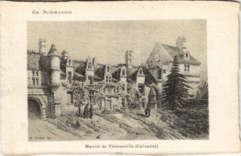 Carte postale ancienne Thierceville Manoir au Manoir