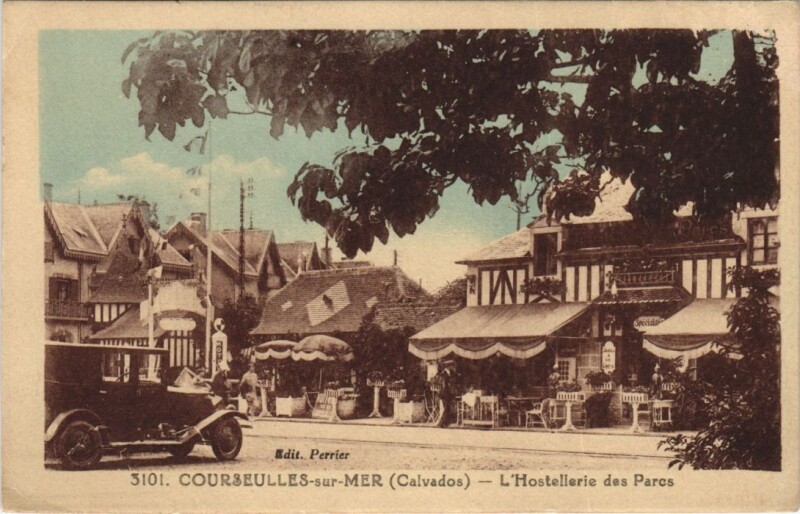 Carte postale ancienne Courseulles-sur-Mer L'Hostellerie des Parcs à Courseulles-sur-Mer