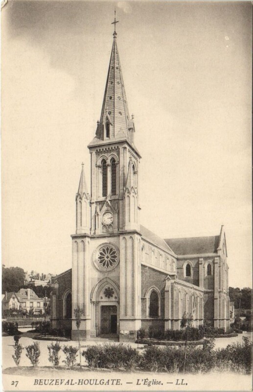 Carte postale ancienne Houlgate Beuzeval - L'Eglise à Houlgate