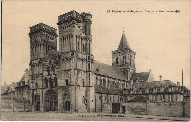 Carte postale ancienne Caen Abbaye aux Dames - Vue d'Ensaemble