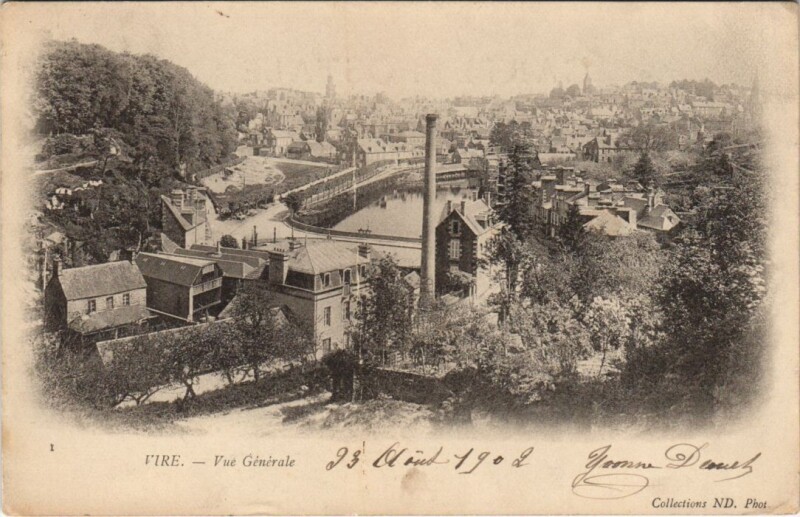 Carte postale ancienne Vire Vue Generale