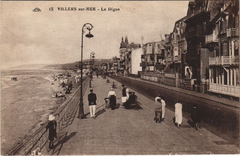Carte postale ancienne Villers-sur-Mer La Digue à Villers-sur-Mer