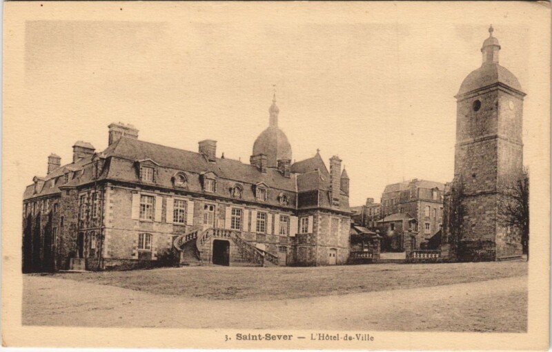 Carte postale ancienne Saint-Sever L'Hotel de Ville