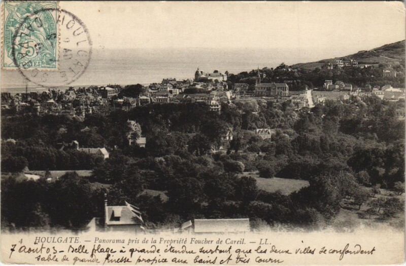 Carte postale ancienne Houlgate Panorama à Houlgate