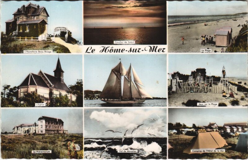 Carte postale ancienne Le Home-sur-Mer Scenes au Hom