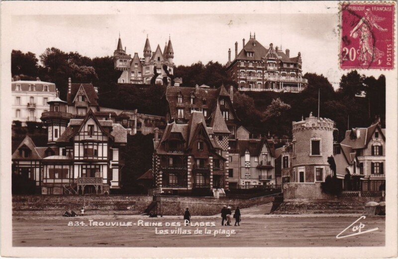 Carte postale ancienne Trouville-sur-Mer Les Villas de la Plage à Trouville-sur-Mer