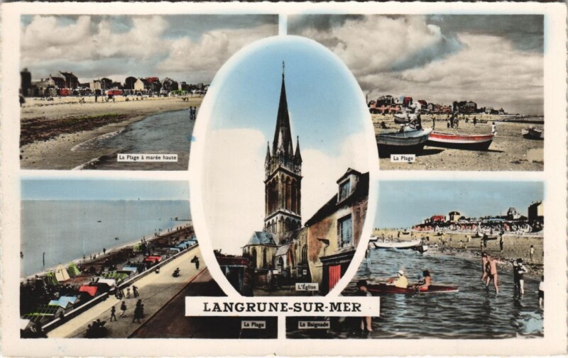 Carte postale ancienne Langrune-sur-Mer Scenes à Langrune-sur-Mer