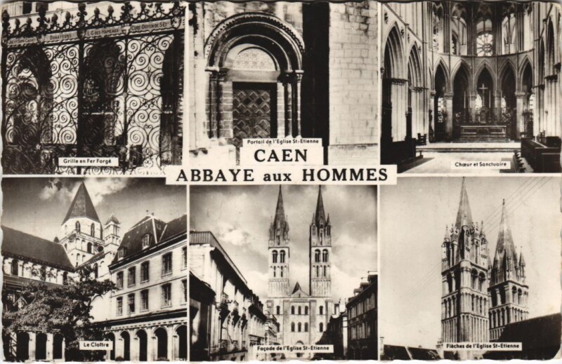 Carte postale ancienne Caen Abbaye aux Hommes - Scenes
