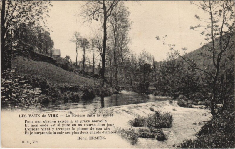 Carte postale ancienne Les Vaux de Vire - La Riviere dans la Vallee