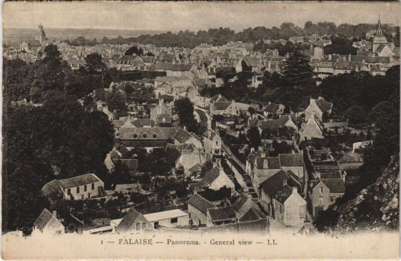 Carte postale ancienne Falaise Panorama à Falaise